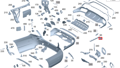 NEW MERCEDES-BENZ E W213 LATERAL LEFT BOTTOM BUMPER TRIM A2138857302 ORIGINAL