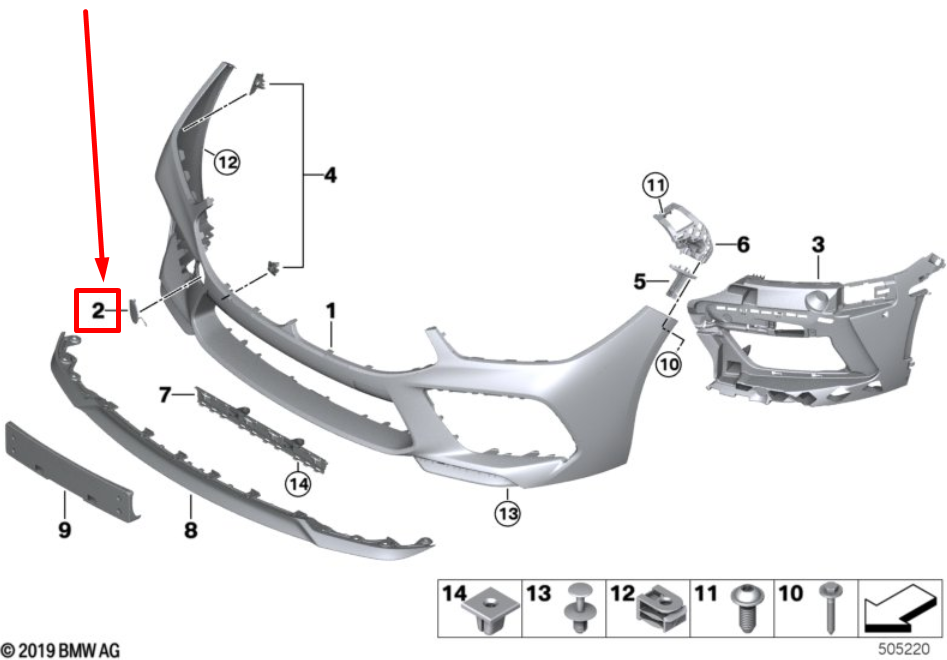 new bmw 8 cabrio f91 front bumper towing eye flap 8099336 51118099336 original