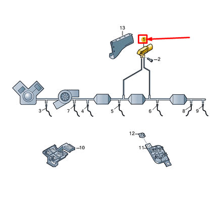 new skoda scala pressure difference sender 04l906051ab original