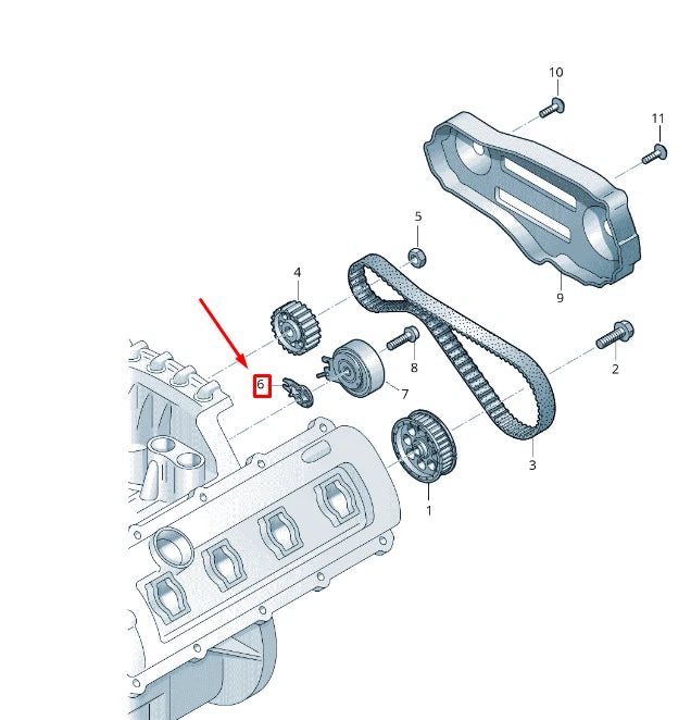 NEW VW TOUAREG 7P MK2 TOOTHED BELT RETAINING PLATE 057109185A