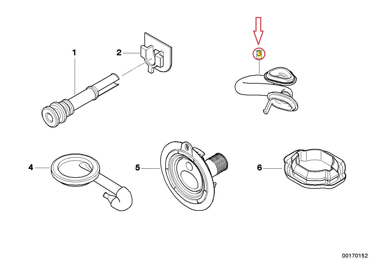 NEW BMW 3 E90 BOOT TRUNK LID WIRING GAITER GROMMET RIGHT 61136919394 ORIGINAL