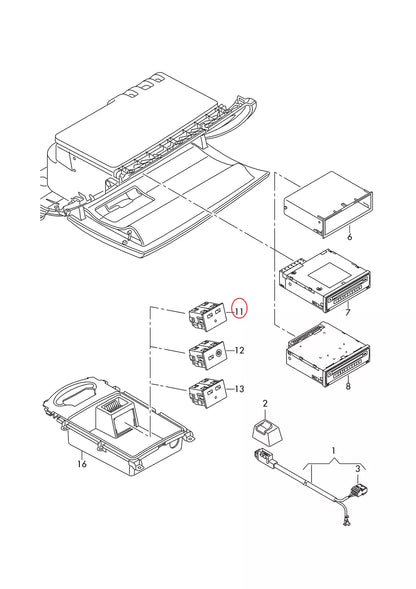 NEW AUDI A3 8V EXTERNAL AUDIO SOURCES CONNECTION 81A035726 ORIGINAL