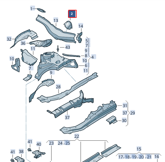 NEW AUDI RS4 AVANT B9 FRONT REINFORCEMENT GROMMET LHD 8W1805673C ORIGINAL