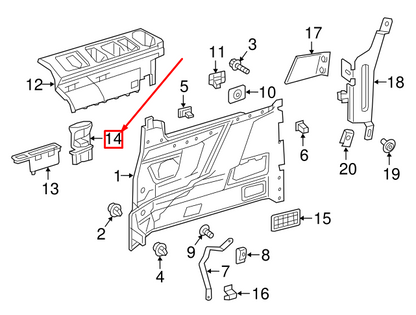 NEW MERCEDES-BENZ VITO W447 REAR CUP HOLDER A4478101400 ORIGINAL