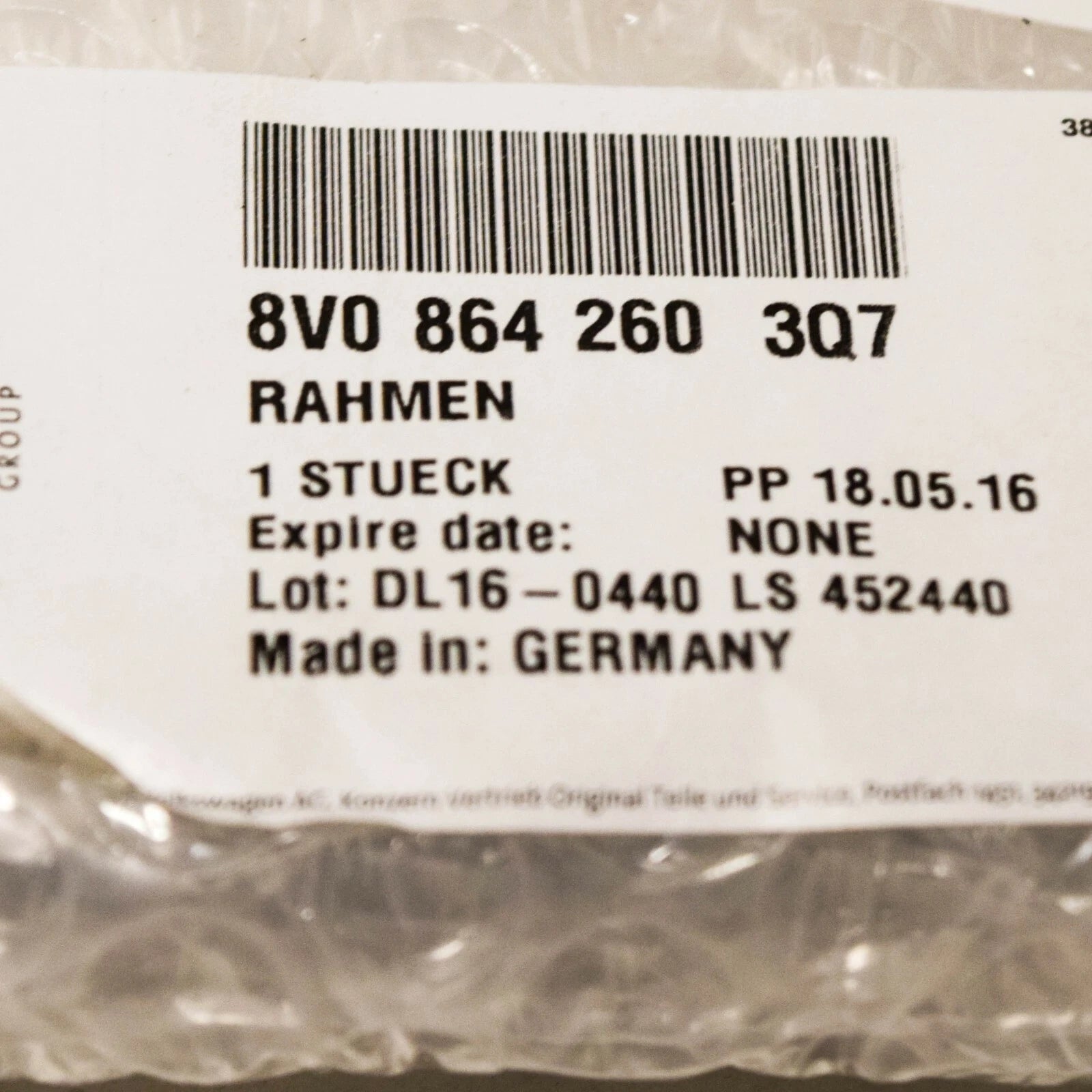 NEW AUDI A3 8V FRONT CENTER CONSOLE CHROME SURROUND TRIM 8V08642603Q7 ORIGINAL