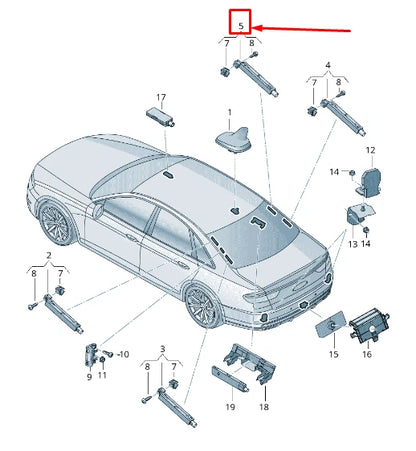 NEW AUDI A8 4N RIGHT UPPER ANTENNA AMPLIFIER 4N0035225H