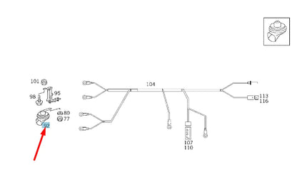 NEW MERCEDES-BENZ SL R129 TWO-TONE HORN SIGNAL A0035426420 ORIGINAL