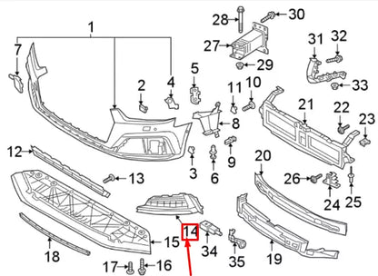 NEW AUDI S5 CONVERTIBE 8W6 FRONT BUMPER LEFT LOWER GRILLE 8W6807681HRU6