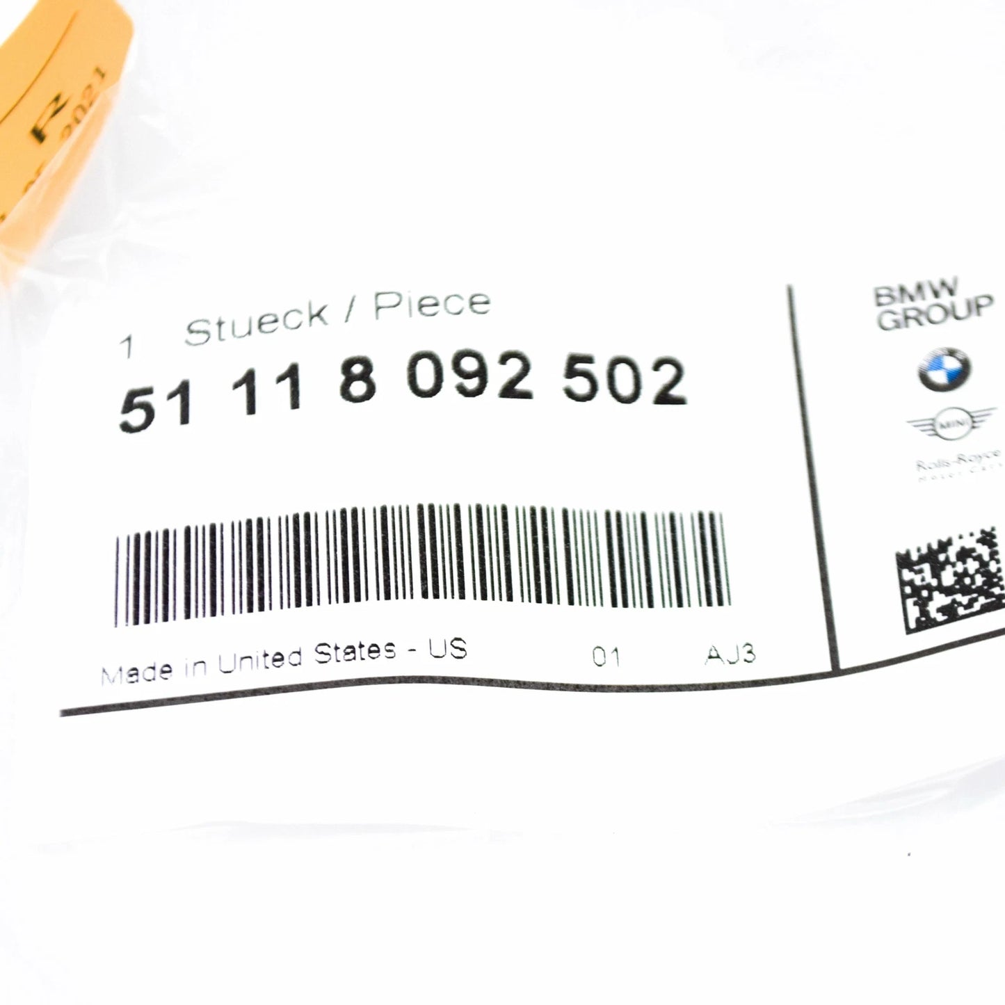 NEW BMW X6 G06 M FRONT BUMPER RIGHT GRILLE 51118092502 ORIGINAL