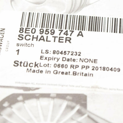 NEW AUDI A4 8E B7 FRONT LEFT POWER SEAT ADJUSTMENT SWITCH 8E0959747A