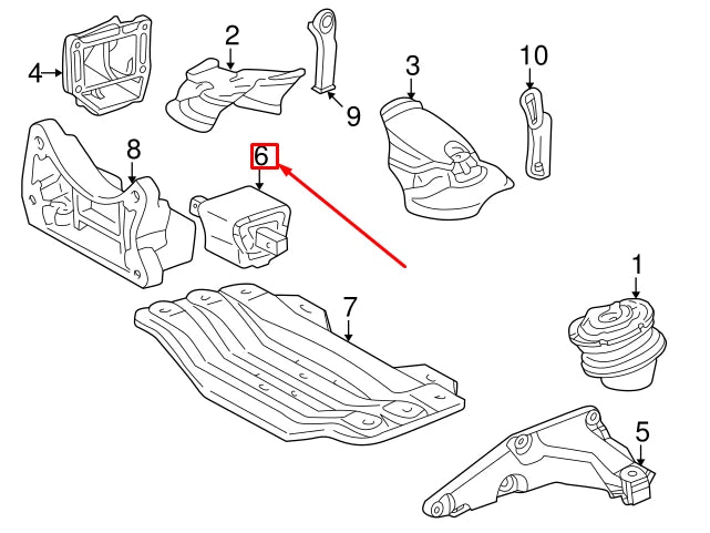 NEW MERCEDES-BENZ S W220 REAR TRANSMISSION RUBBER BUSHING A2202401618