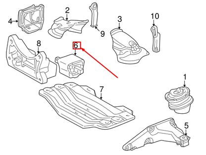 NEW MERCEDES-BENZ S W220 REAR TRANSMISSION RUBBER BUSHING A2202401618