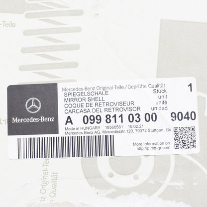 NEW MB E W213 FRONT LEFT DOOR MIRROR SHELL RHD A09981103009040 ORIGINAL