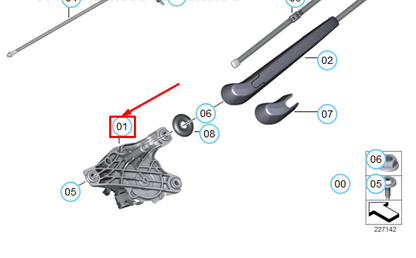 new bmw x3 f25 rear window wiper motor 67637237062 7237062 original