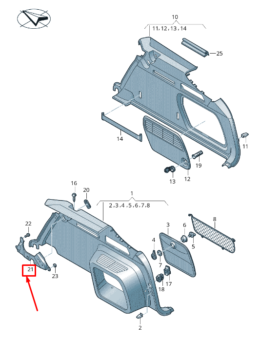 NEW AUDI A6 4A C8 RIGHT REMOTE CONTROL CABLE BRACKET 4K9864200 ORIGINAL