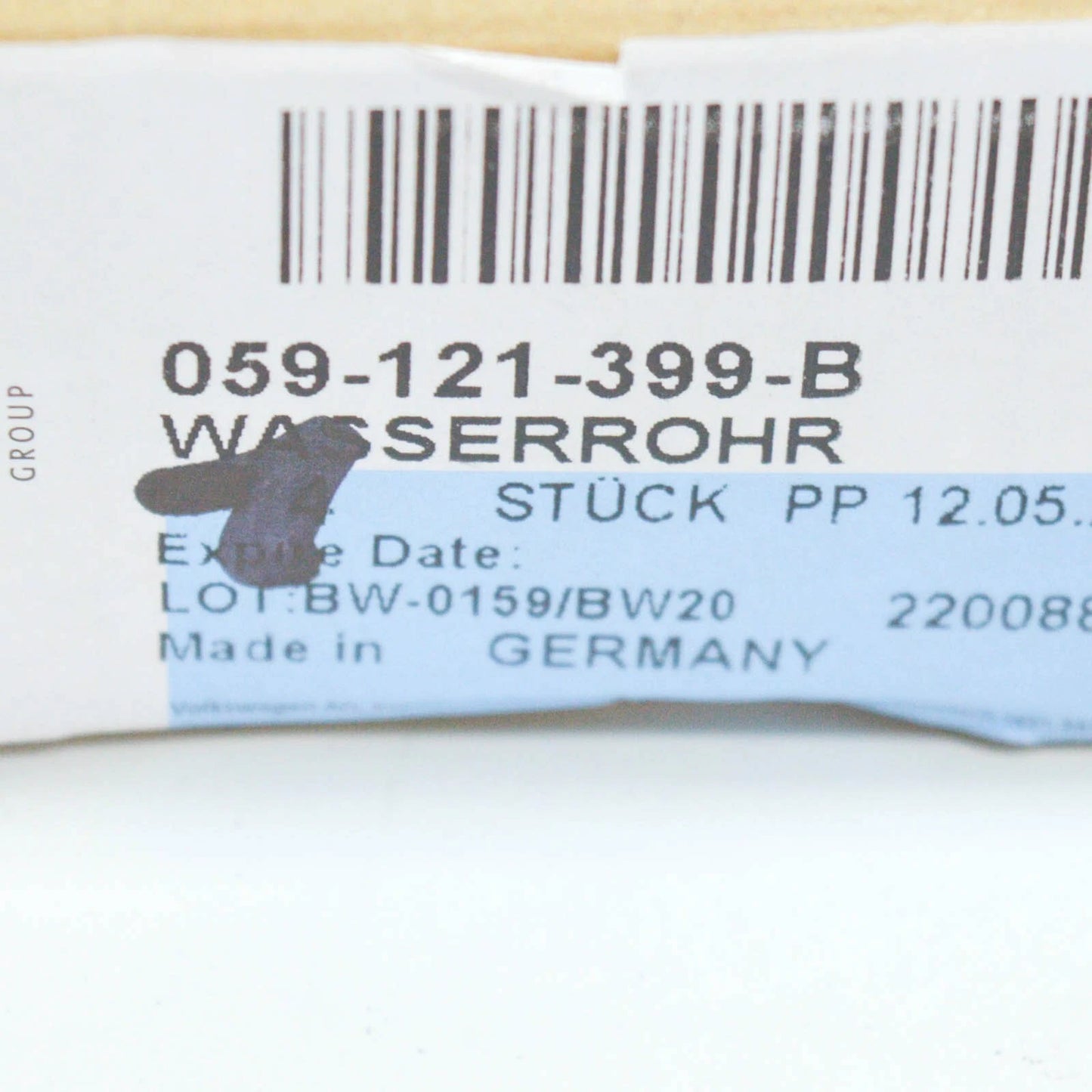 NEW AUDI Q7 4L LEFT COOLANT PIPE HOSE TUBE 059121399B 2015