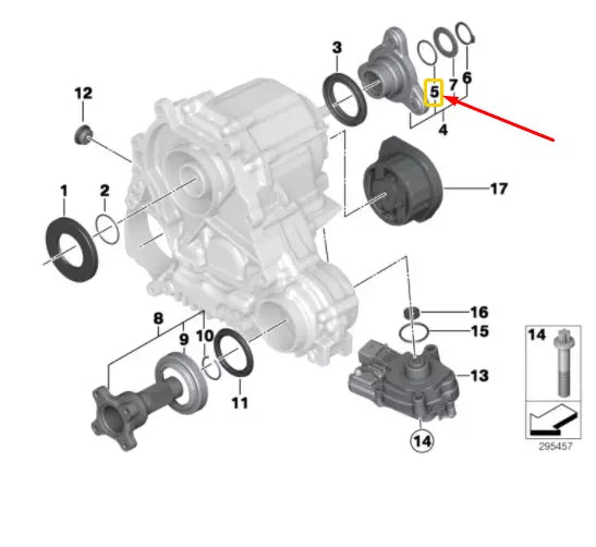 NEW BMW 1 F20 TRANSFER CASE OUTPUT FLANGE O-RING 27107599326 7599326 ORIGINAL