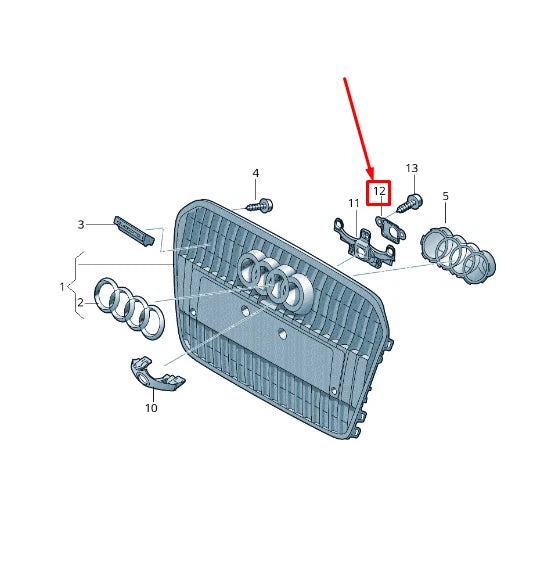 NEW AUDI A6 ALLROAD 4G FRONT CAMERA SECURING BACKING PLATE 4G0853795 ORIGINAL