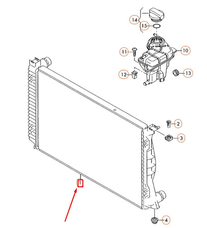 NEW AUDI A6 C6 ENGINE COOLING RADIATOR 4F0121251AC ORIGINAL