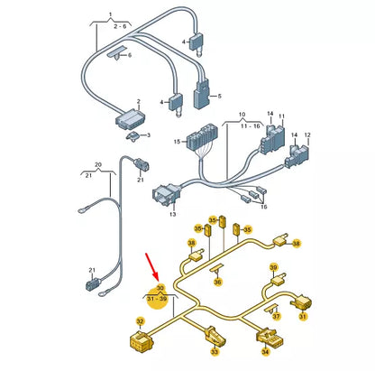 NEW AUDI A5 8F CONVERTIBLE TOP FRAME OPERATION WIRING LOOM 8F0972811A ORIGINAL