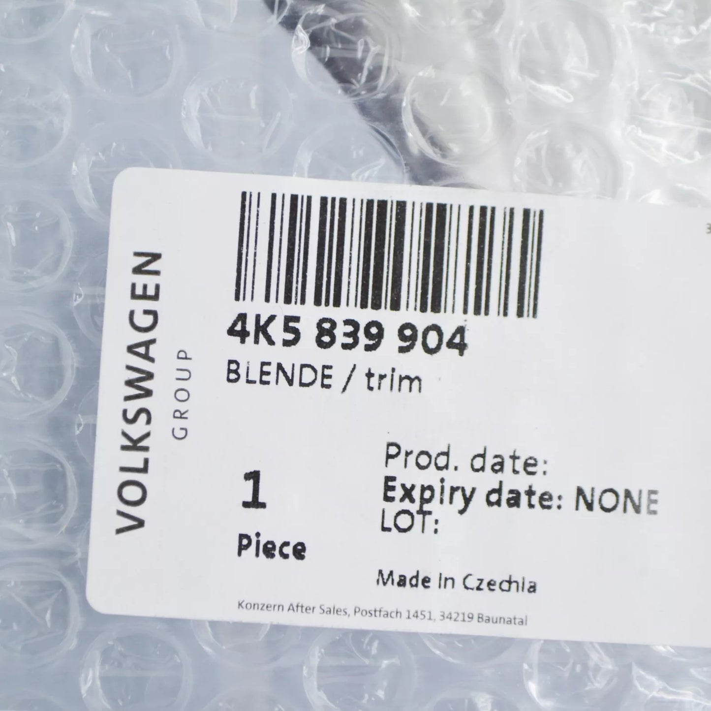 NEW AUDI A6 C8 REAR RIGHT DOOR C-PILLAR TRIM 4K5839904