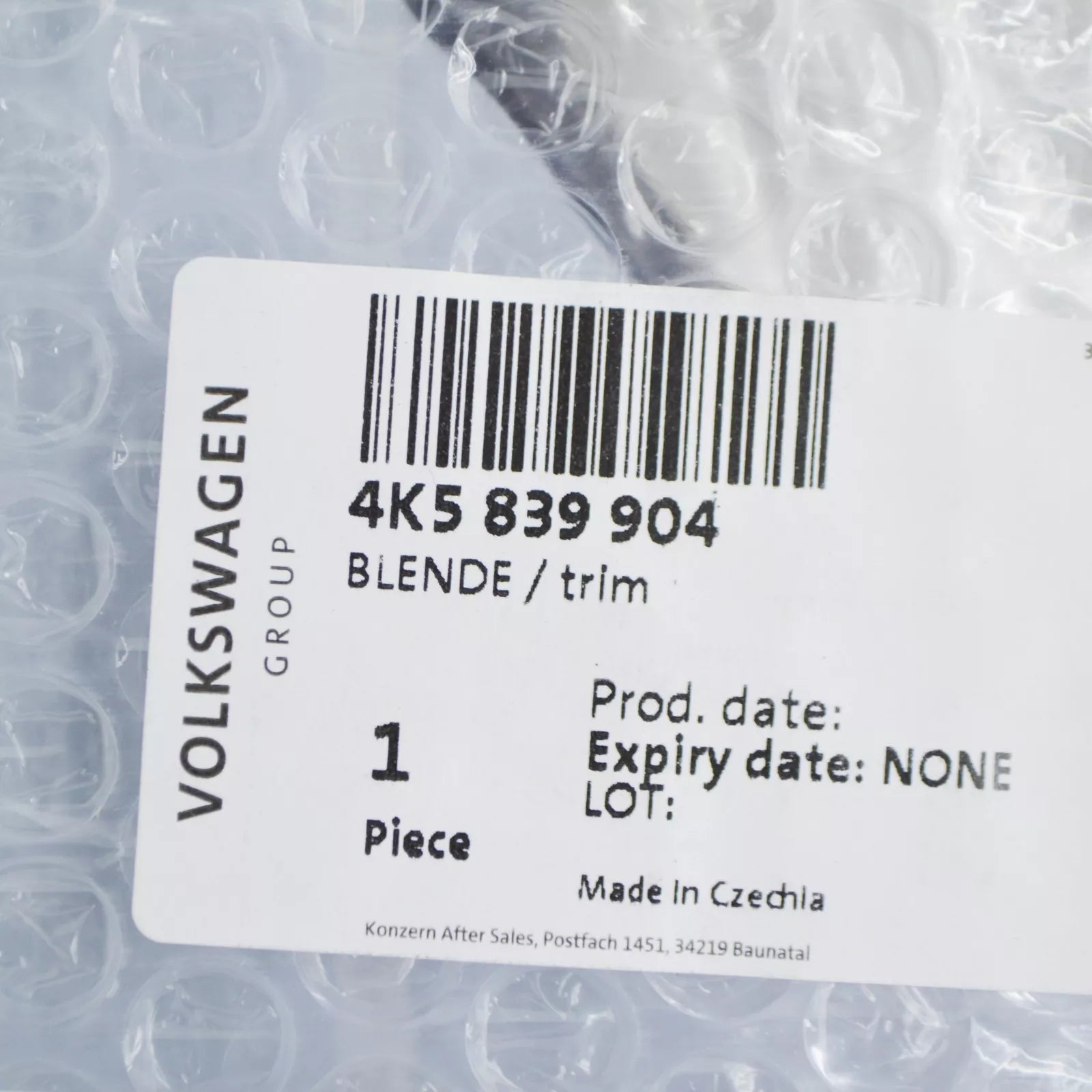 NEW AUDI A6 C8 REAR RIGHT DOOR C-PILLAR TRIM 4K5839904