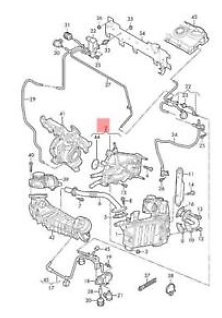 new volkswagen transporter t6 egr cooler bracket 04l131425e 2.0 tdi original