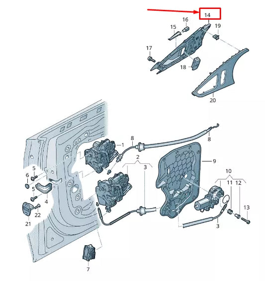 NEW AUDI A7 SPORTBACK 4G REAR LEFT INNER OPENING HANDLE 4G88390194PK