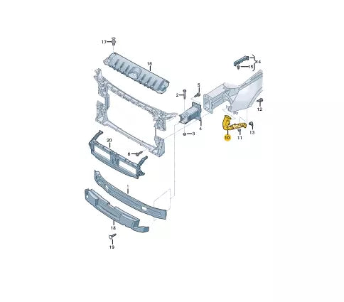 NEW AUDI RS5 SPORTBACK 8W6 FRONT BUMPER CARRIER LEFT GUIDE 8W6807283A ORIGINAL