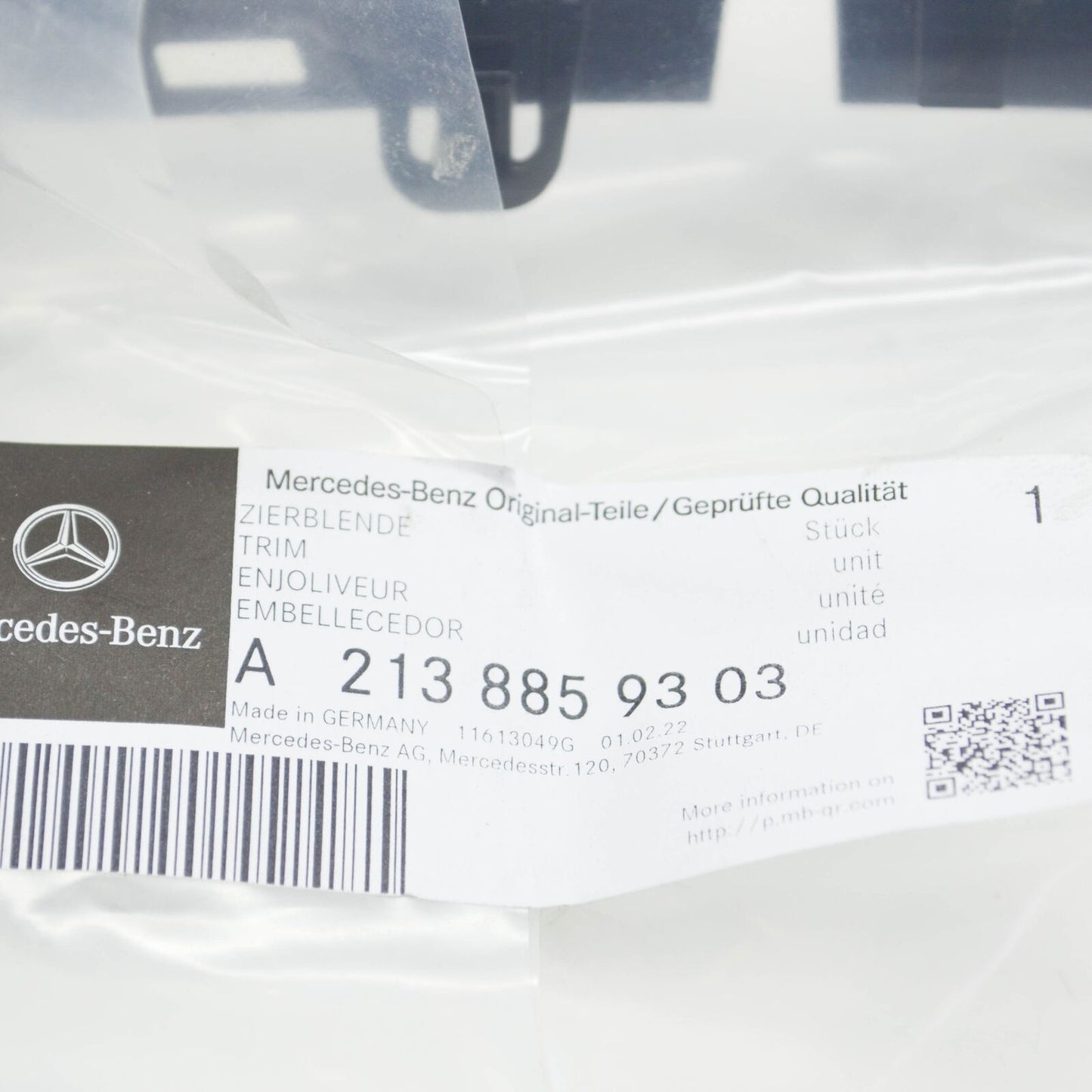 NEW MB E C238 FRONT BUMPER LEFT LOWER GRILLE TRIM MOLDING A2138859303 ORIGINAL