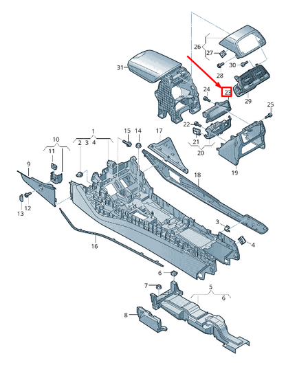 NEW AUDI A6 4A C8 CONSOLE STOWAGE COMPARTMENT 4K08633006PS ORIGINAL