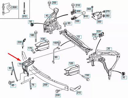 NEW MERCEDES-BENZ E-CLASS COUPE C207 FRONT CENTRAL SUPPORT A2076200228 ORIGINAL