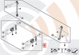 new bmw e60 sway anti-roll bar rubber mount repair kit 2347939 31352347939