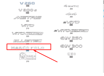 NEW MB VITO TOURER W447 REAR TAILGATE BOOTLID BADGE A4478175000 ORIGINAL