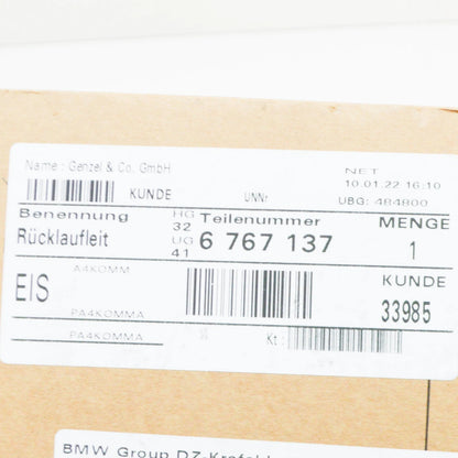 NEW BMW X5 E53 POWER STEERING RETURN HOSE 6767137 32416767137 ORIGINAL