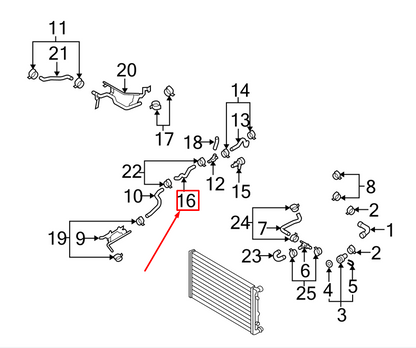 NEW AUDI A3 SPORTBACK 8P ENGINE COOLANT HOSE 1K0121157BQ ORIGINAL