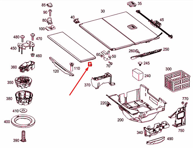 NEW MB E W212 LOAD COMPARTMENT FRONT CARGO FLOOR A21268007029J28 ORIGINAL