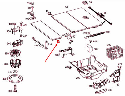 NEW MB E W212 LOAD COMPARTMENT FRONT CARGO FLOOR A21268007029J28 ORIGINAL