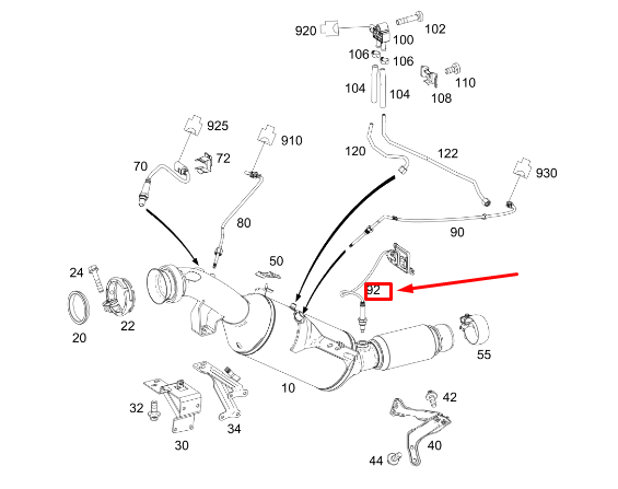 new mercedes-benz sprinter 907 nox sensor a0009054114 original