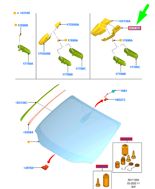 new ford focus mk3 c346 interior rear view mirror cover trim 2248093 original