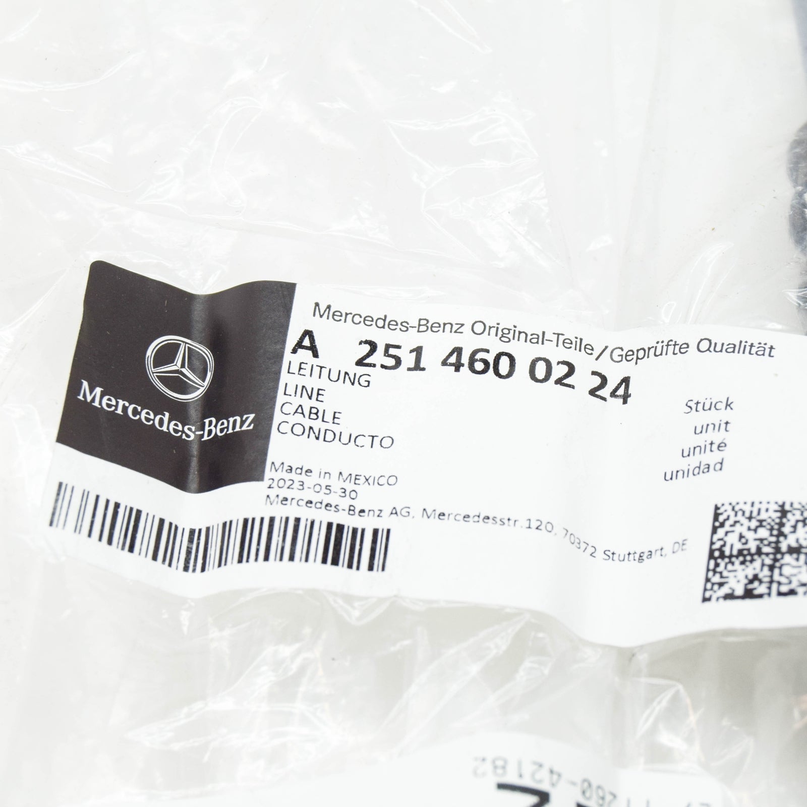 NEW MERCEDES-BENZ ML W164 POWER STEERING PRESSURE HOSE LHD A2514600224 ORIGINAL