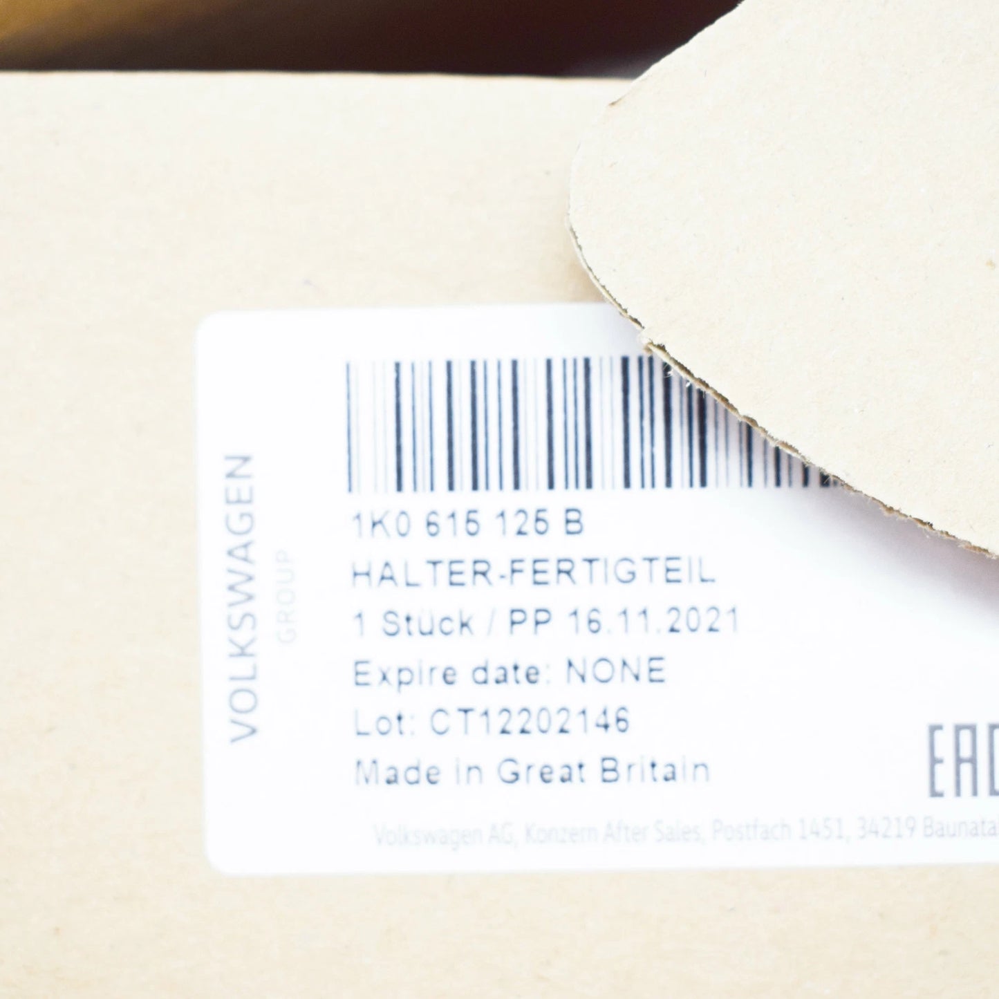 NEW VOLKSWAGEN EOS FRONT BRAKE CALIPER CARRIER 1K0615125B ORIGINAL