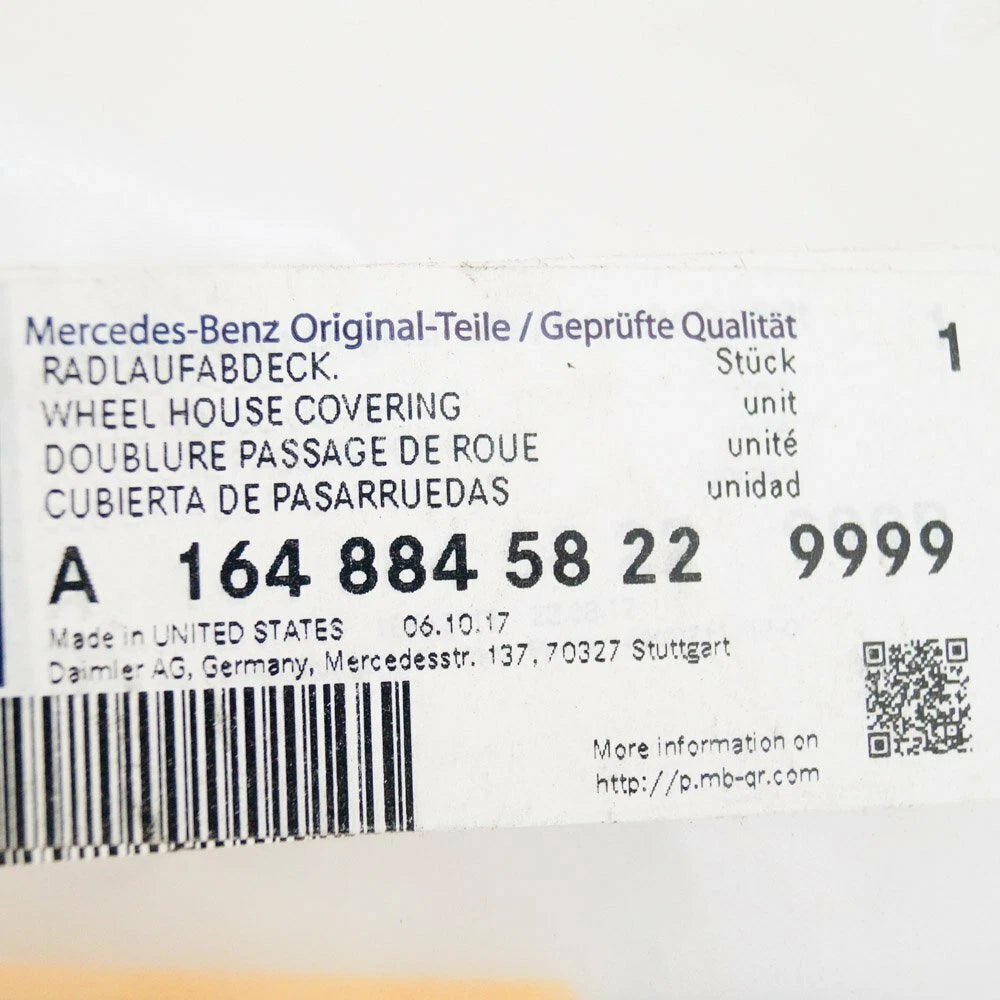 NEW MB M-CLASS W164 FRONT BUMPER RIGHT COVER A16488458229999 ORIGINAL