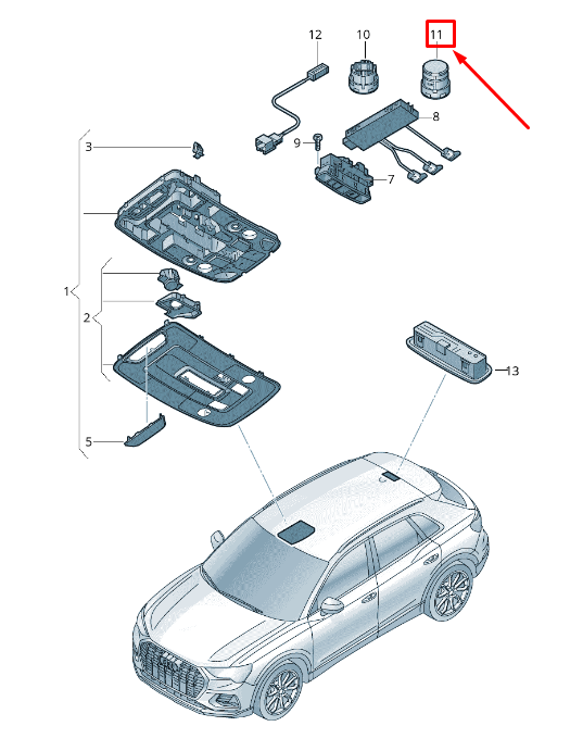 new audi q2 ga right navigation microphone bezel 4m20357114pk original