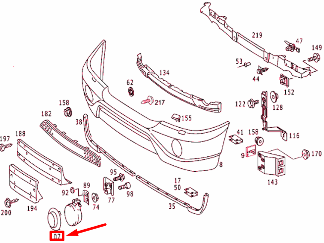 NEW MERCEDES-BENZ ML W163 FRONT LEFT FOG LAMP COVER A16388509819999 ORIGINAL