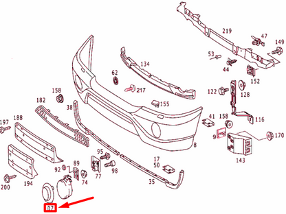 NEW MERCEDES-BENZ ML W163 FRONT LEFT FOG LAMP COVER A16388509819999 ORIGINAL