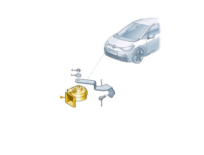 NEW VOLKSWAGEN ID.3 E11 LOW TONE HORN SIGNAL FANFARE 8X0951221A