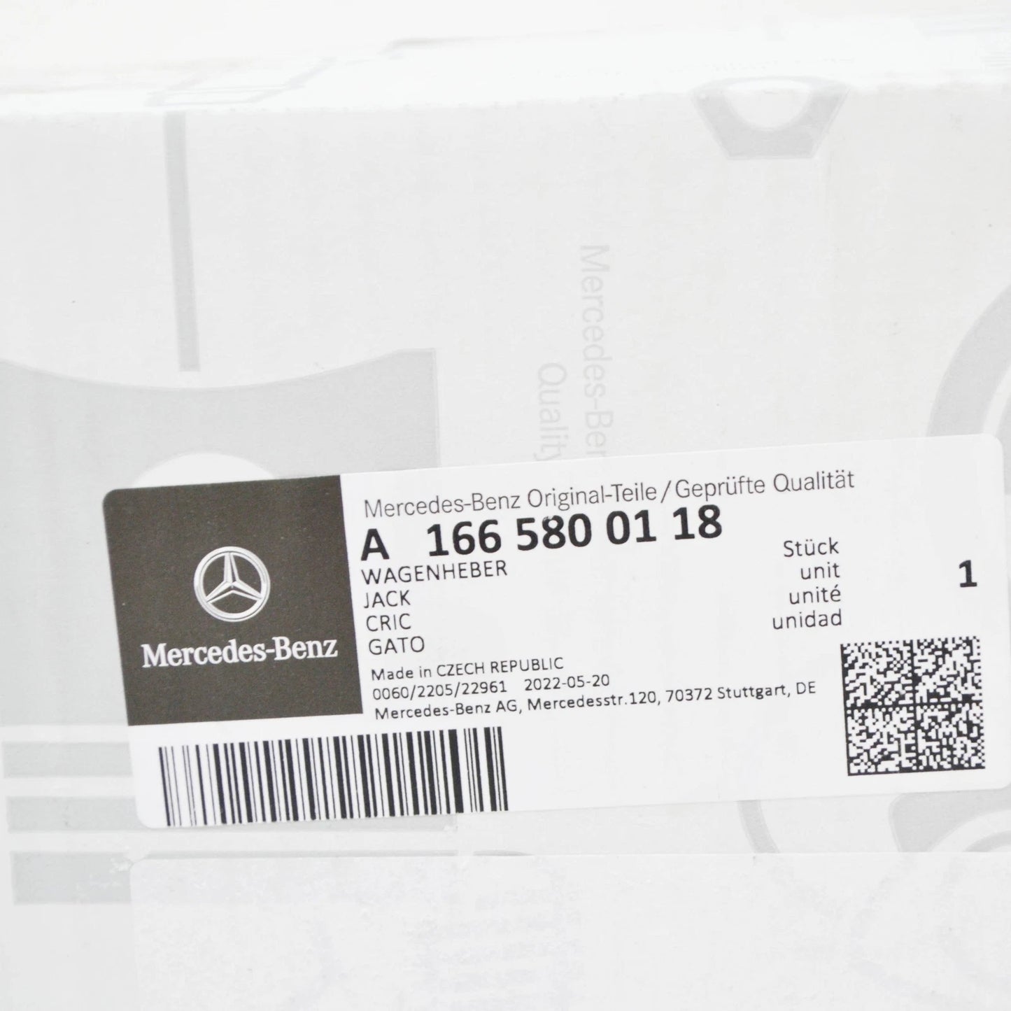 NEW MERCEDES-BENZ ML W166 VEHICLE JACK A1665800118 ORIGINAL