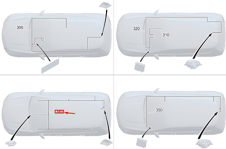 new mb gla h247 speaker midline conn. 20 wiring harness rhd a2475402227 original
