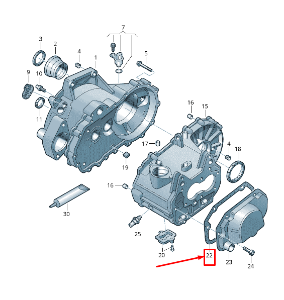new vw golf vi 5k mk6 manual transmission housing gasket 02t301215a original